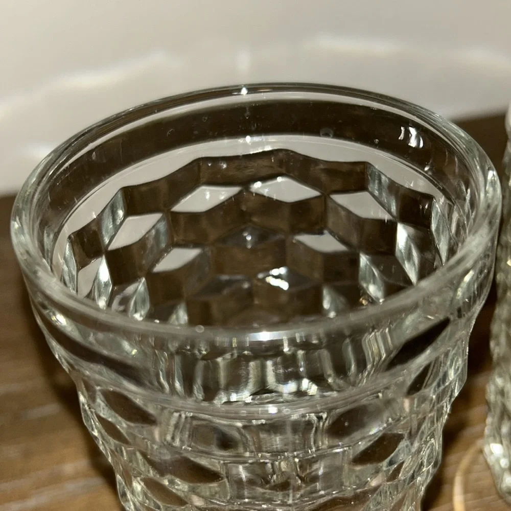 Indiana Whitehall Colony Cubist Clear Glass Iced Tea Glasses 6